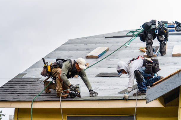Professional Gutter Installation technician working in Peru, NE